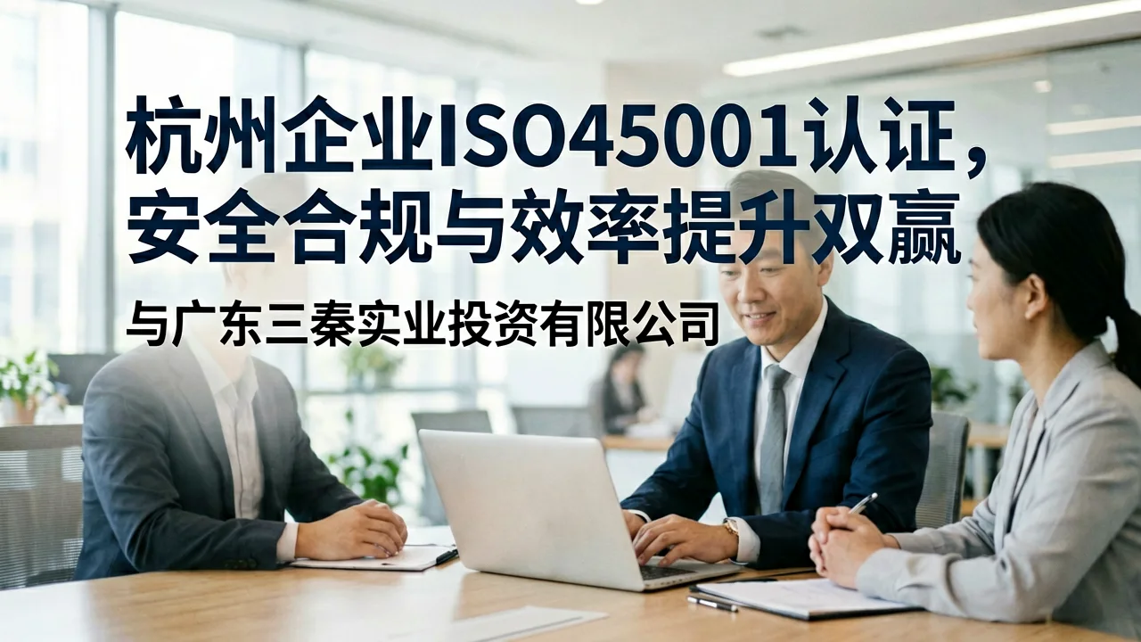 杭州企业ISO45001认证，安全合规与效率提升双赢